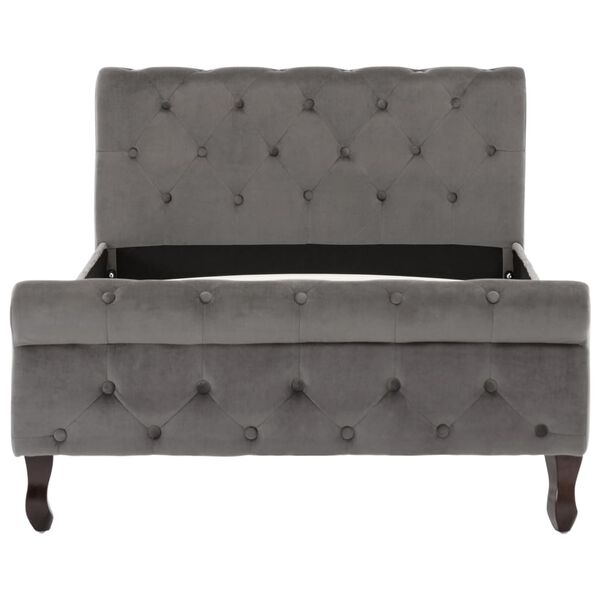 vidaXL Okvir za krevet sivi bar&scaron;unasti 100 x 200 cm