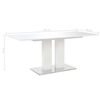 vidaXL Blagovaonski stol visokog sjaja bijeli 180 x 90 x 76 cm MDF
