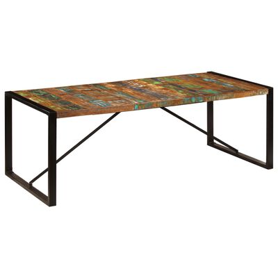 vidaXL Blagovaonski stol od masivnog obnovljenog drva 220 x 100 x 75 cm