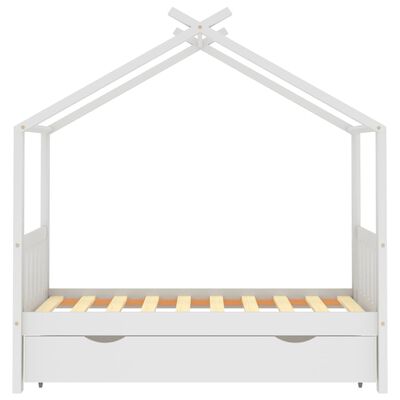 vidaXL Okvir za dječji krevet s ladicom bijeli 80 x 160 cm od borovine