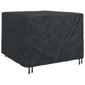 vidaXL Pokrov za namje&scaron;taj Crna 125 x 125 x 74 cm 420D Oxford tkanina