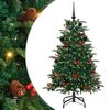 vidaXL Umjetno božićno drvce Zelena 150 cm PVC i Metal i Plastika