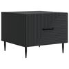 vidaXL Kava Stol s ladicama Crna 49 x 50 x 40 cm Konstruirano drvo