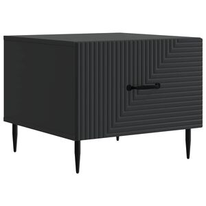 vidaXL Kava Stol s ladicama Crna 49 x 50 x 40 cm Konstruirano drvo