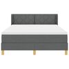 vidaXL Krevet s oprugama s madracem Tamno siva 160 x 200 cm tkanina