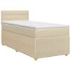 vidaXL Boxspring krevet s madracem Krem 100 x 200 cm Tkanina