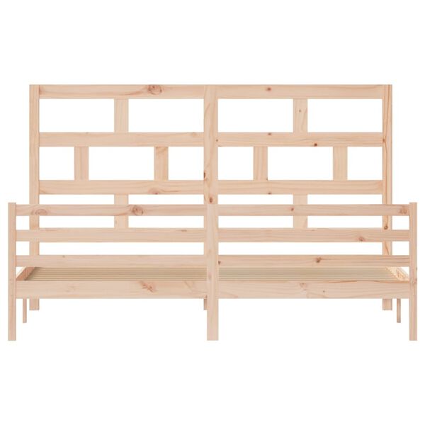 vidaXL Okvir za krevet od masivne borovine 200 x 200 cm