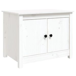 vidaXL Stolić za kavu bijeli 71 x 49 x 55 cm od masivne borovine