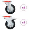 vidaXL Okretni kotačići 12 kom 100 mm