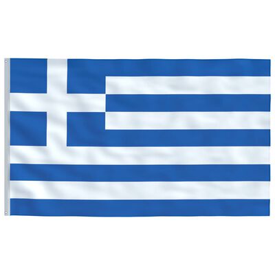 vidaXL Grčka zastava s aluminijskim stupom 6,2 m