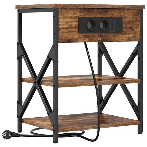 vidaXL Noćni ormar Dimljeni hrast 41 x 31 x 51 cm Konstruirano drvo