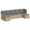 vidaXL 7-dijelni set vrtnih sofa od poliratana s jastucima bež
