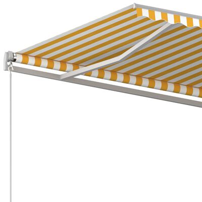 vidaXL Automatska tenda na uvlačenje 3,5 x 2,5 m žuto-bijela