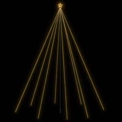 vidaXL Božićno drvce s padajućim LED svjetlima 1300 LED žarulja 8 m