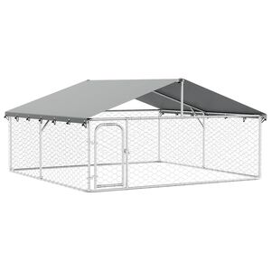 vidaXL Vanjski kavez za pse s krovom 300 x 300 x 150 cm