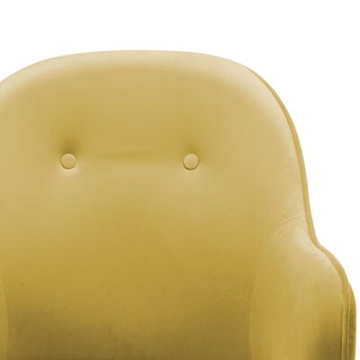 vidaXL Stolica za ljuljanje boja senfa baršunasta