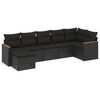 vidaXL 7-dijelni set vrtnih sofa od poliratana s jastucima crni