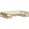 vidaXL Set vanjskih sofa 9 kom. Prirodna i krem