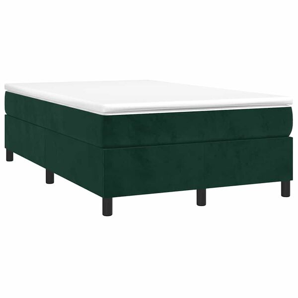 vidaXL Krevet box spring s madracem tamnozeleni 120x190 cm bar&scaron;unasti