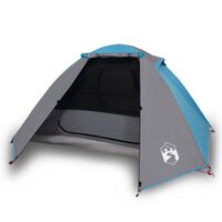 vidaXL Šator za kampiranje za 2 osobe plavi od tkanine vodootporan
