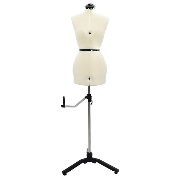 vidaXL Podesivi oblik haljine za žene Krema s Baršun