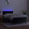 vidaXL Krevet box spring s madracem LED crni 100x200 cm bar&scaron;un