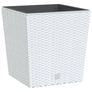 vidaXL Sadilica s uklonjivom unutra&scaron;njosti bijela 21 /32 L PP ratan