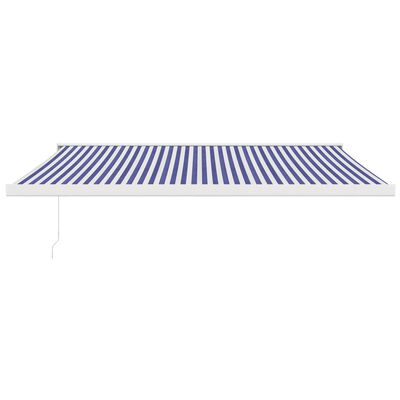 vidaXL Tenda na uvlačenje plavo-bijela 4,5x3 m od tkanine i aluminija