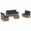 vidaXL 8-dijelni set vrtnih sofa od poliratana s jastucima sivi