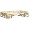 vidaXL Set vanjskih sofa 9 kom. Bijela i krem