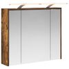 vidaXL Kupaonski ormar s ogledalom Dimljeni hrast 73,5 x 16 x 62,5 cm