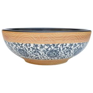 vidaXL Nadgradni umivaonik raznobojni okrugli &Phi; 41 x 14 cm keramički