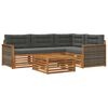 vidaXL Set vanjskih sofa 5 kom. Prirodna i antracit