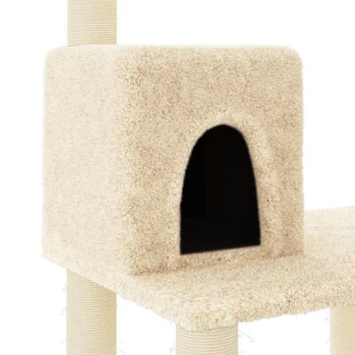vidaXL Penjalica za mačke sa stupovima za grebanje krem 118,5 cm