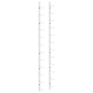 vidaXL Zidni stalak za vino za 12 boca bijeli željezni