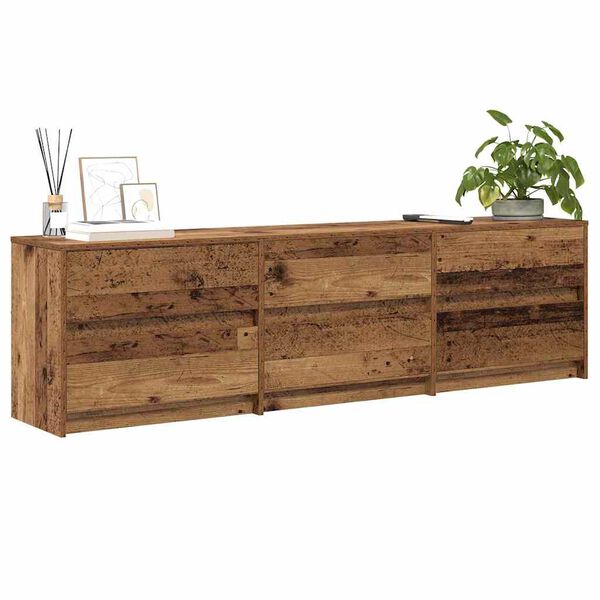 vidaXL TV Jedinice 2 pcs Staro drvo 180 x 34 x 50 cm Konstruirano drvo