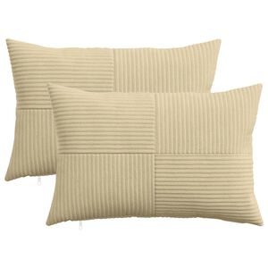 vidaXL Presvlaka za jastuk 2 pcs ALMELO Siva zelena 30 x 50 cm Kord