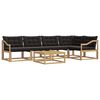 vidaXL Set vanjskih sofa 6 pcs Bijela i crna 79 x 79 x 37 cm