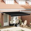 vidaXL Skrovita tenda Crna 400 &times; 300 cm Poliester i aluminij