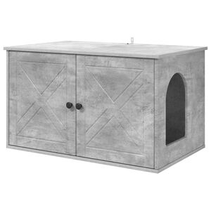 vidaXL Mačja Kuća Beton 85 x 55 x 50,5 cm Konstruirano drvo