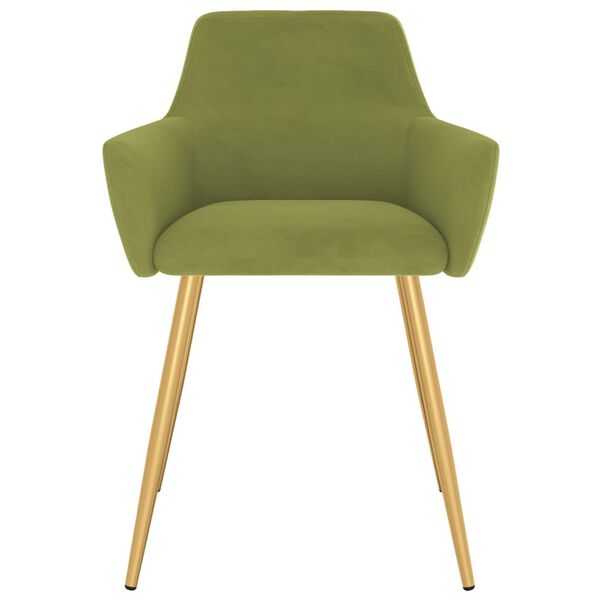 vidaXL Blagovaonske stolice 6 kom svjetlozelene bar&scaron;unaste