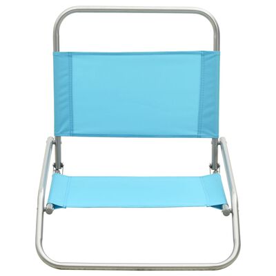 vidaXL Sklopive stolice za plažu od tkanine 2 kom tirkizne