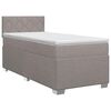 vidaXL Boxspring krevet s madracem Sivosmeđa 90 x 200 cm Tkanina