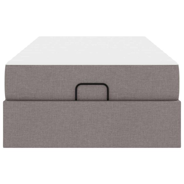 vidaXL Krevetna konstrukcija s madracem Sivo-smeđa 80 x 200 cm tkanina