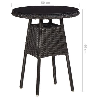vidaXL Vrtne stolice sa stolićem za kavu 2 kom od poliratana crne