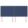 vidaXL Uzglavlje plavo 200x5x118/128 cm tkanina