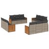vidaXL 12-dijelni set vrtnih sofa od poliratana s jastucima sivi