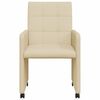 vidaXL Blagovačke stolice s kotačima 2 pcs Krema 58 x 65 x 94 cm
