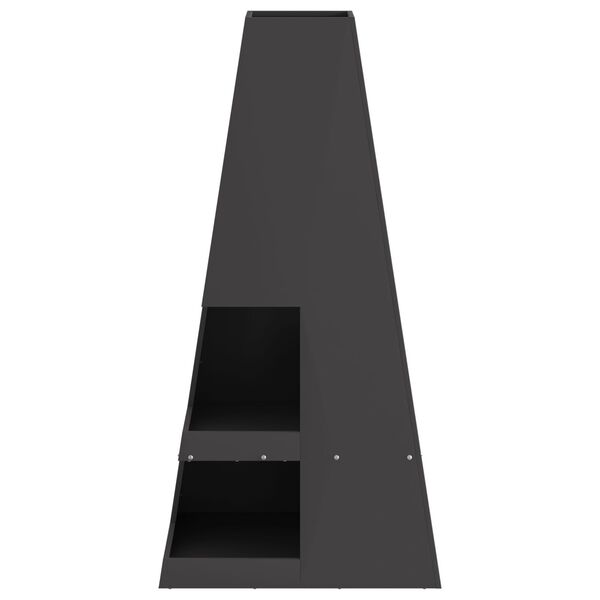 vidaXL Kamin Crna 50 x 50 x 100 cm Čelik