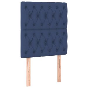 vidaXL Uzglavlje plavo 80x7x118/128 cm tkanina